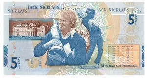 Royal Bank of Scotland Five Pound Bank Note Jack Nicklaus Commemorative 2005 - Picture 1 of 2