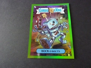 Topps Garbage Pail Kids Green Day - Green Foil Numbered Card /75 - Buck O Bolts - Picture 1 of 15