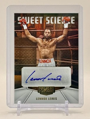 2025 Panini PFL Combat Anthology Lennox Lewis Sweet Science Squared Cir Auto - Image 1 of 2