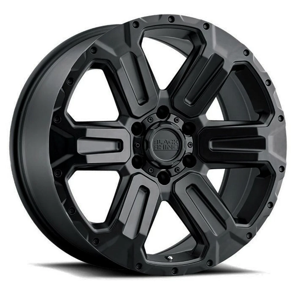 Rueda negra mate 20" Rhino Wanaka 20x9 6x5,5 -18 mm para Chevy GMC Cadillac Foto 1 de 4