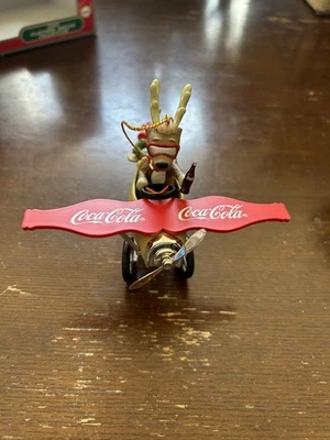Coca-Cola 2000 Serie Platino Colección Reno Avión Adorno de Navidad Foto 1 de 4