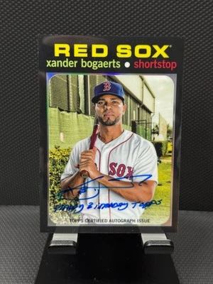2021 Topps Tribute Xander Bogaerts 1971 Happy Birthday Inscription Auto #TTA-XB - Image 1 of 2