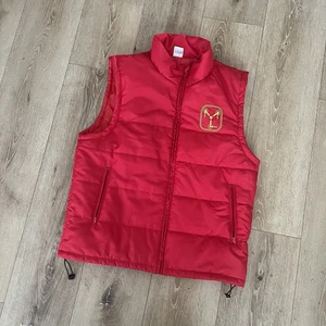 Back To The Future The Musical Red Puffer Vest Universal Studios Marty McFly - Picture 1 of 4