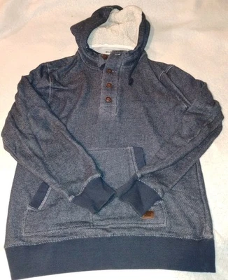Men's Blue Hooded Billabong L Pull Over Sweater - Image 1 of 4