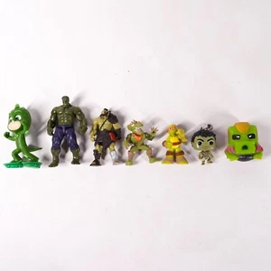 2-3" Incredible Hulk Ninja Turtles TMNT Held Actionfigur Spielzeug Posten x7 grün - Bild 1 von 5