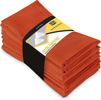 Pack of 12 Cotton Dinner Napkins Hotel Quality 18x18" Utopia Kitchen - Image 1 of 4
