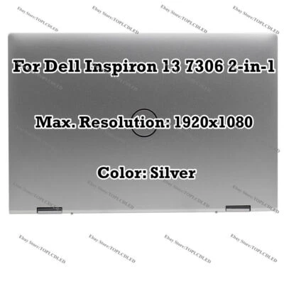 Silver 13.3" Dell Inspiron 13 7306 2-in-1 LCD FHD Touch Screen Assembly Display - Image 1 of 4