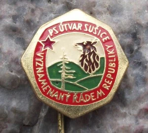 Spilla premio vintage unità Susice guardie di frontiera statali comunista cecoslovacchia - Foto 1 di 6