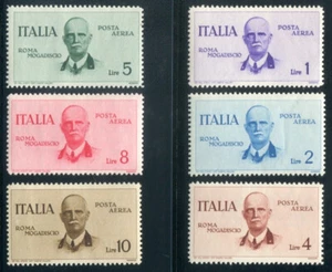 1934 Königreich PA Rom-Mogadischu komplette Serie mit 6 Werten ** postfrisch - Bild 1 von 1