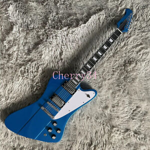 Sparkle Blue Firebird Electric Guitar 2 Humbuckers Chrome Hardware T-O-M Bridge