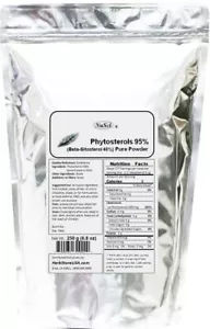 NuSci Pure Phytosterols beta sitosterol polvo 250 g (8,8 oz) colesterol salud - Imagen 1 de 4