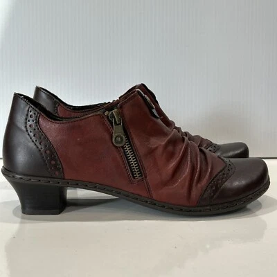 Zapatos Rieker Antiestrés Dos Tonos Cuero Suave Estilo Brogue Para Mujer EU 40 US 8.5 Foto 1 de 4