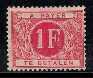 Belgio 1895 Michel 7 mai usato * Stampa MH 100% 1 Fr - Foto 1 di 1