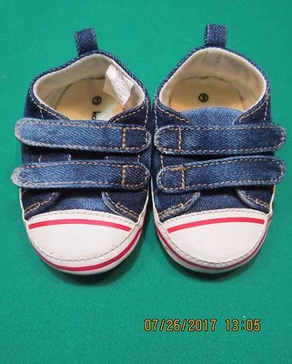 Koala Bebé Infante Suela Suave Zapatos para Cuna 3 Niños NUEVO SIN ETIQUETAS Denim Azul Jean  Foto 1 de 4
