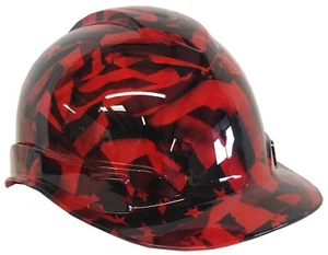 Hydro Dipped Hard Hat Ridgeline Cap Style Custom Red Midnight Flags  - Bild 1 von 2