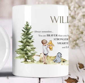 Personalisierte Winnie Puuh Spardose "Du bist mutiger..." Keramikdose Geschenkidee - Bild 1 von 3