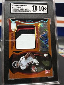 2021 Panini Certified Freshman Fabric Kyle Pitts Rookie Patch Auto RPA RC /25 - Picture 1 of 8