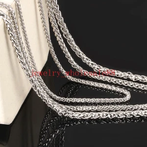 5m/10m in bulk Silver Stainless Steel Jewelry Finding Chain Wheat braid Chain - Picture 1 of 6