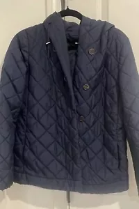 Women’s Small Blue Brooks Brothers Coat With Hood - Picture 1 of 2