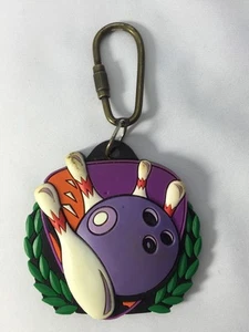 Bowling Schlüsselanhänger KeyChain Kugelschlag Pins lila grün orange letzter Platz 1998 - Bild 1 von 9