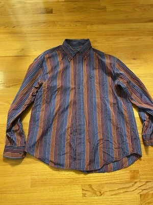 Faconnable рубашка мужская XL многоцветный полоски платье на пуговицах - Изображение 1 из 4