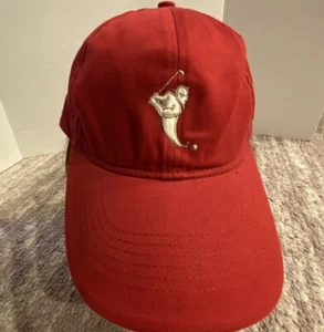 Dirt Devil Golf Hat Demon Cap Devil Golfing Antigua Embroidered Red White EUC - Picture 1 of 10