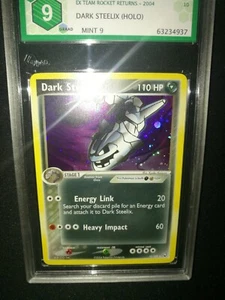 Pokemon Dark Steelix (HOLO) 10/109 EX TEAM ROCKET RETURNS 2004 MINT 9 Psa/GRAAD - Bild 1 von 10