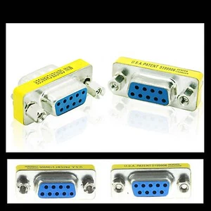 DB9 VGA 9 pin Female to female Mini Gender Changer convertor adapter connector - Picture 1 of 2