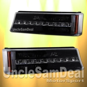 FOR CHEVY AVALANCHE SILVERADO WHITE LED PARKING CORNER LIGHTS CLEAR LENS BLACK - Bild 1 von 2