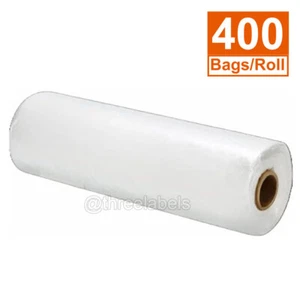 1 Roll 10" X 14" Plastic Produce Bag on a Roll Bread & Grocery Clear 400 Bags US - Picture 1 of 8