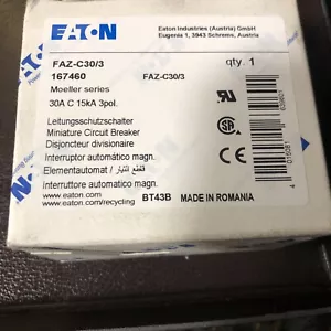 Eaton FAZ-C30/3 30A 15jA 3-poliger Leistungsschalter - Bild 1 von 3