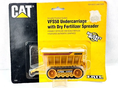 Vintage 1995 Ertl CAT VFS50 Undercarriage with Dry Fertilizer Spreader Simonsen - Image 1 of 4
