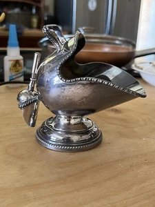 Antiguo Inglés Sugar Scuttle And Scoop, placa de plata con borde de cuentas - Imagen 1 de 6