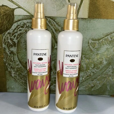 Pantene Pro-V Natural Waves солевой лак для волос, 8,5 жидк. унц. каждый текстурирующий 2 упаковки - Изображение 1 из 2