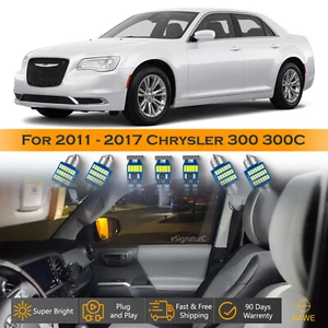 19 x Ultra White LED Lights Interior Package For 2011 - 2017 Chrysler 300 300C - Foto 1 di 8