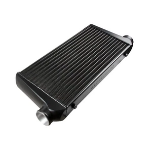 New 600x300x76 Alloy Intercooler Black with 3" Inlet Outlet OS90-1000BLK - Picture 1 of 6
