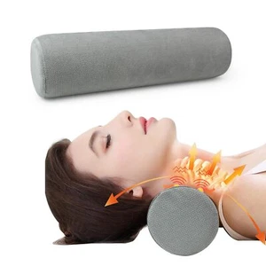 Cervical Neck Roll Memory Foam Pillow, Bolster Pillow, Round Neck Sleep Support - Picture 1 of 8