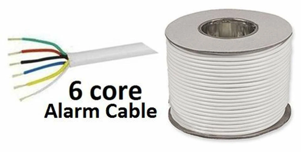 6Core Alarm Cable 100M Roll WHITE PVC TCCA - Image 1 of 1