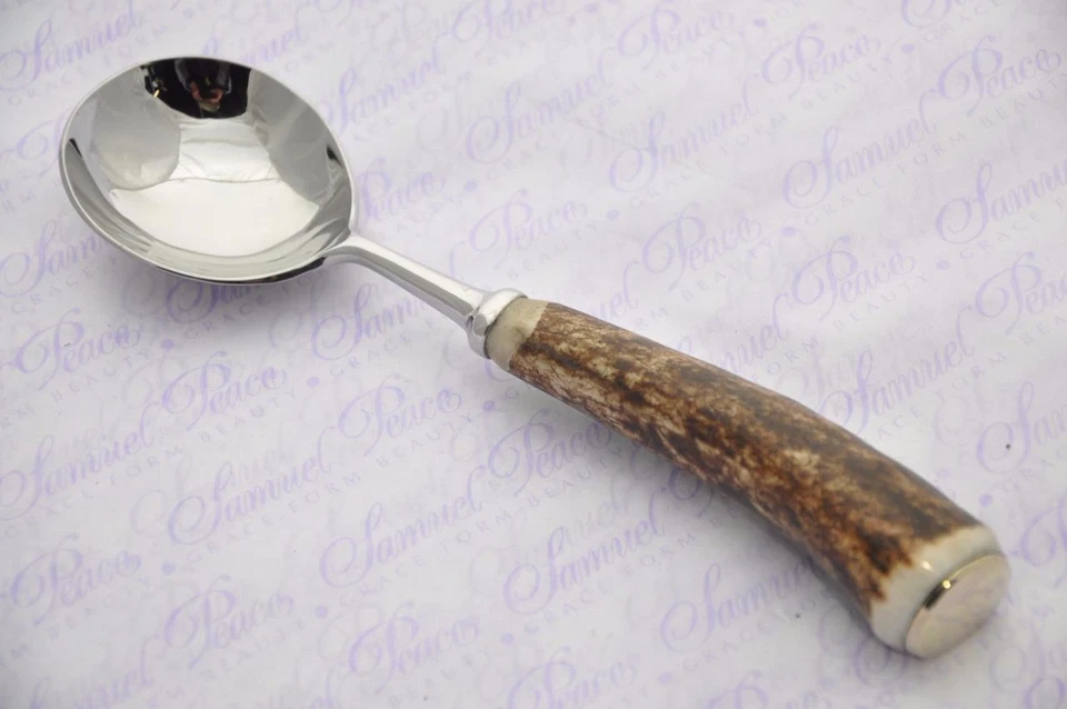 Fantastic Genuine Stag/Antler Handle Soup Spoon Made In Sheffield England - Image 1 of 1