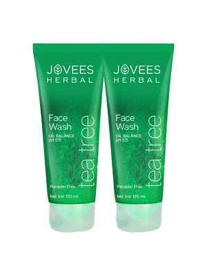 Jovees Herbal Tea Tree Oil Control Face Wash 120mlx 2 Pack free shipping world - Image 1 of 4