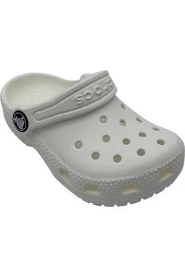 Zueco clásico unisex Crocs blanco/blanco para niños pequeños Foto 1 de 3