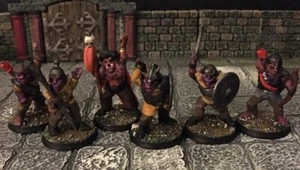 6 Orks pla3D gedruckt von Goblinclangames handbemalt D&D 28mm RPG TableTop neu - Bild 1 von 8
