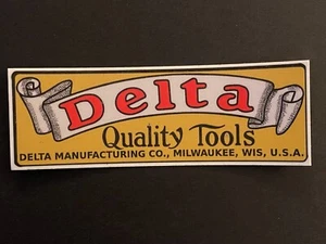 AUFKLEBER FÜR ALTE DELTA HOLZBEARBEITUNGSMASCHINEN - Bild 1 von 2