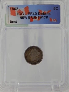 Moneda de 5 centavos Canadá 1862 - Níquel - Calificación ICG EF DETALLES (BT793) - Imagen 1 de 4