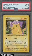 1999 Pokemon Game #58 Pikachu Yellow Cheeks PSA 9 MINT