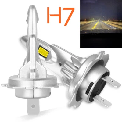 Kit de bombilla de faro LED H7 ACTUALIZACIÓN 6000K bombilla blanca fría lámpara brillante 2x Foto 1 de 4