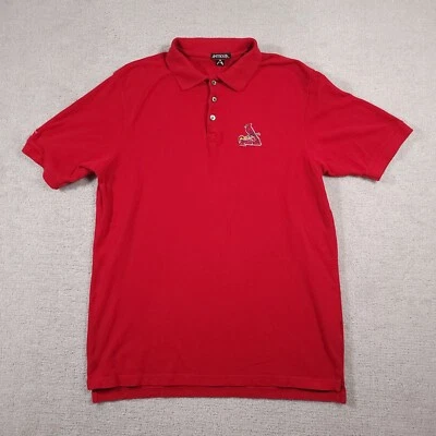 Antigua Polo Shirt Mens Large Red Short Sleeve St. Louis Cardinals MLB Baseball - Image 1 of 4