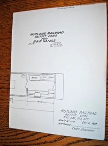 A+ 1929 reprint of The Rutland Railroad Outfit Cars for B & B Gangs. Free ship! - Picture 1 of 6