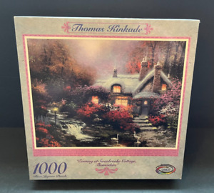 Thomas Kinkade "Evening at Swanbrooke Cottage, Thomashire" 1000 Pc Puzzle - NEW!