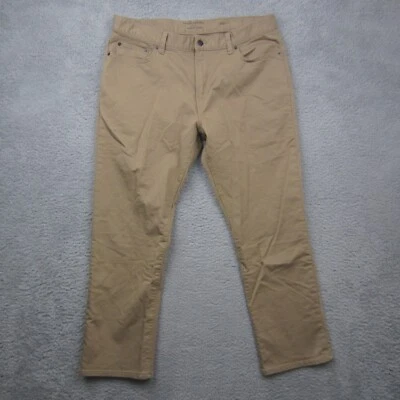 Jeans Banana Republic para Hombres 35x28 *Dobladillo Beige Caqui Viajero Calce Ajustado Foto 1 de 4